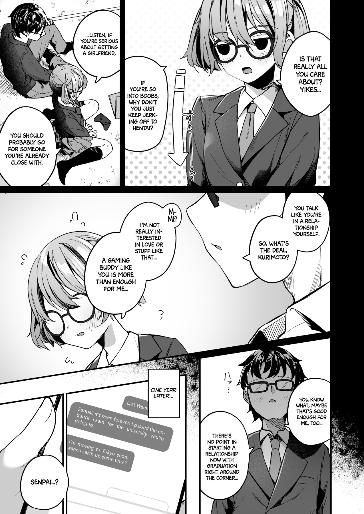 Hentai Manga Comic-Love advice is almost always about sex, right!? ~A story about crossing the line and having sex with a bad friend and junior~-Read-4